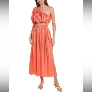 Farm Rio One Shoulder Cutout Maxi Dress